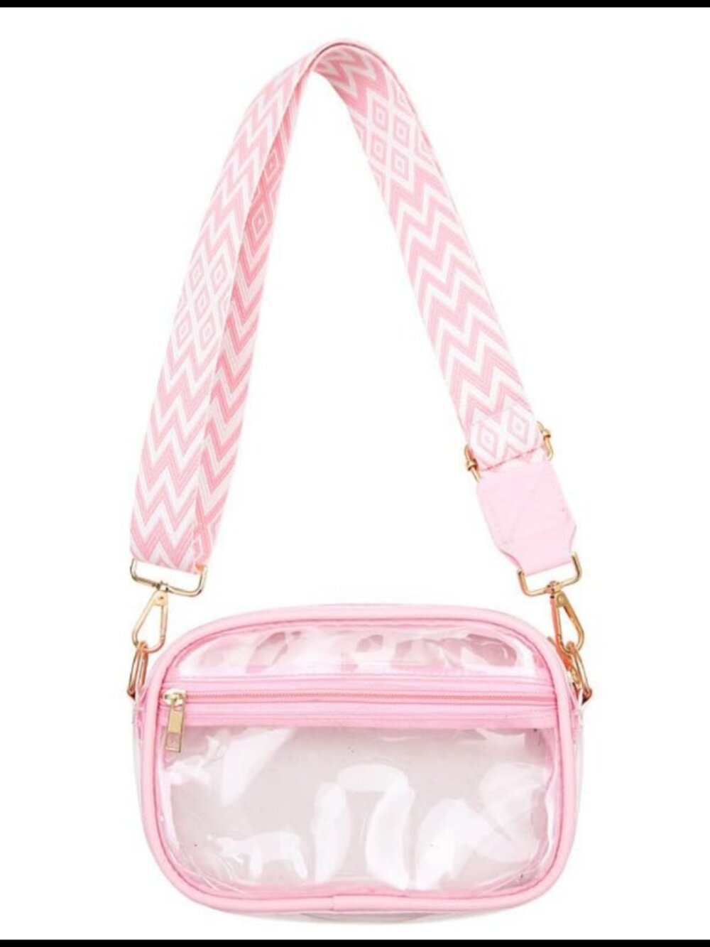 Stadium Approved Clear Crossbody Bag PVC Adjustable Strap